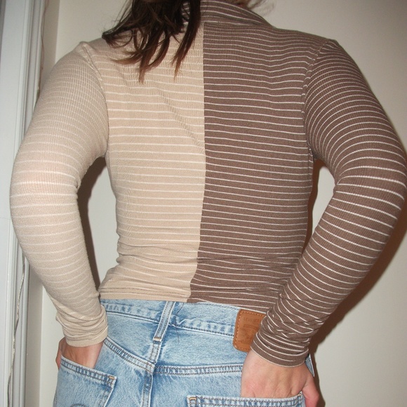 Long Sleeve Two Tone Button Up - Picture 2 of 3